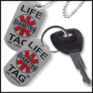 LIFETAG Medical ID Aluminum Dog Tag and Key Chain Set LIFETAG, Medical ID, Aluminum, Dog, Tag, Key Chain Set